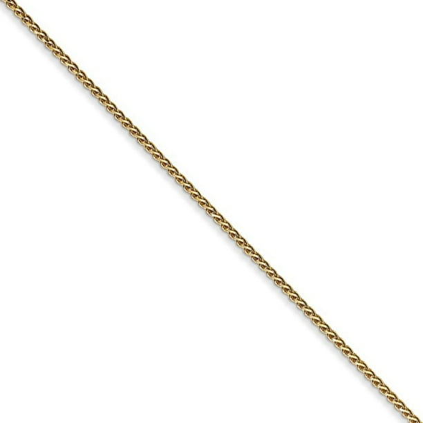 14k 1mm Solid Diamond-Cut Spiga Chain 14k 1mm Solid Diamond-Cut Spiga Chain